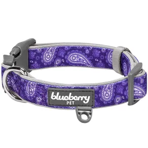 Paisley Print Padded Dog Collar