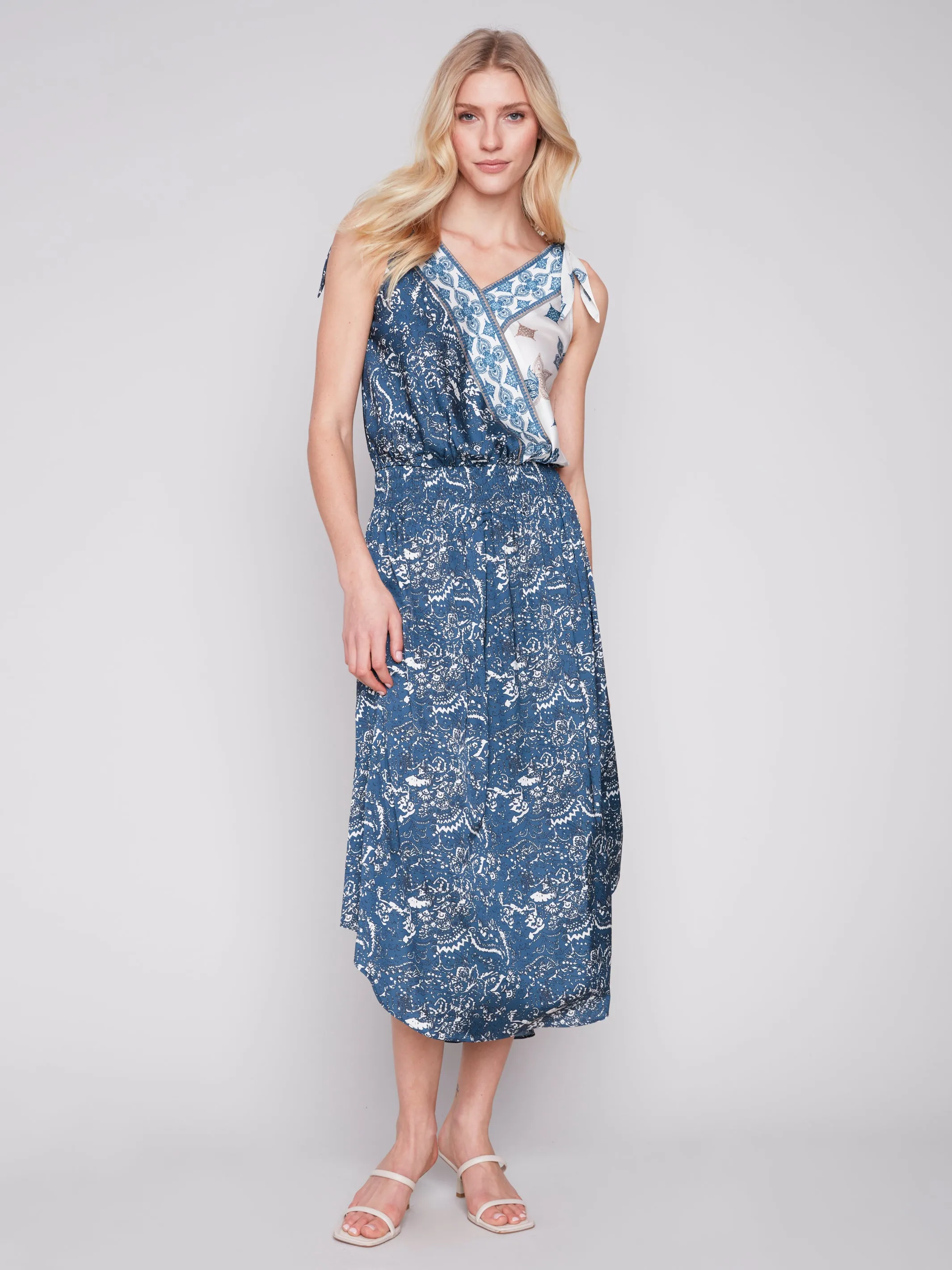 Paisley Rushed Waist Dress