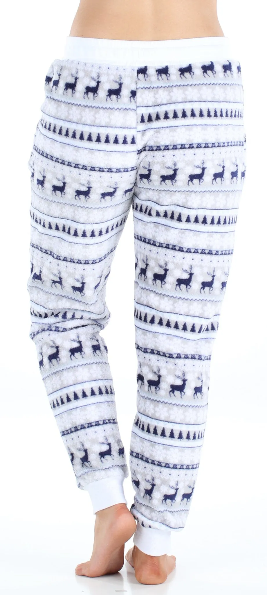 PajamaMania Women's Plush Fleece Lounge Pajama Pants with Pockets