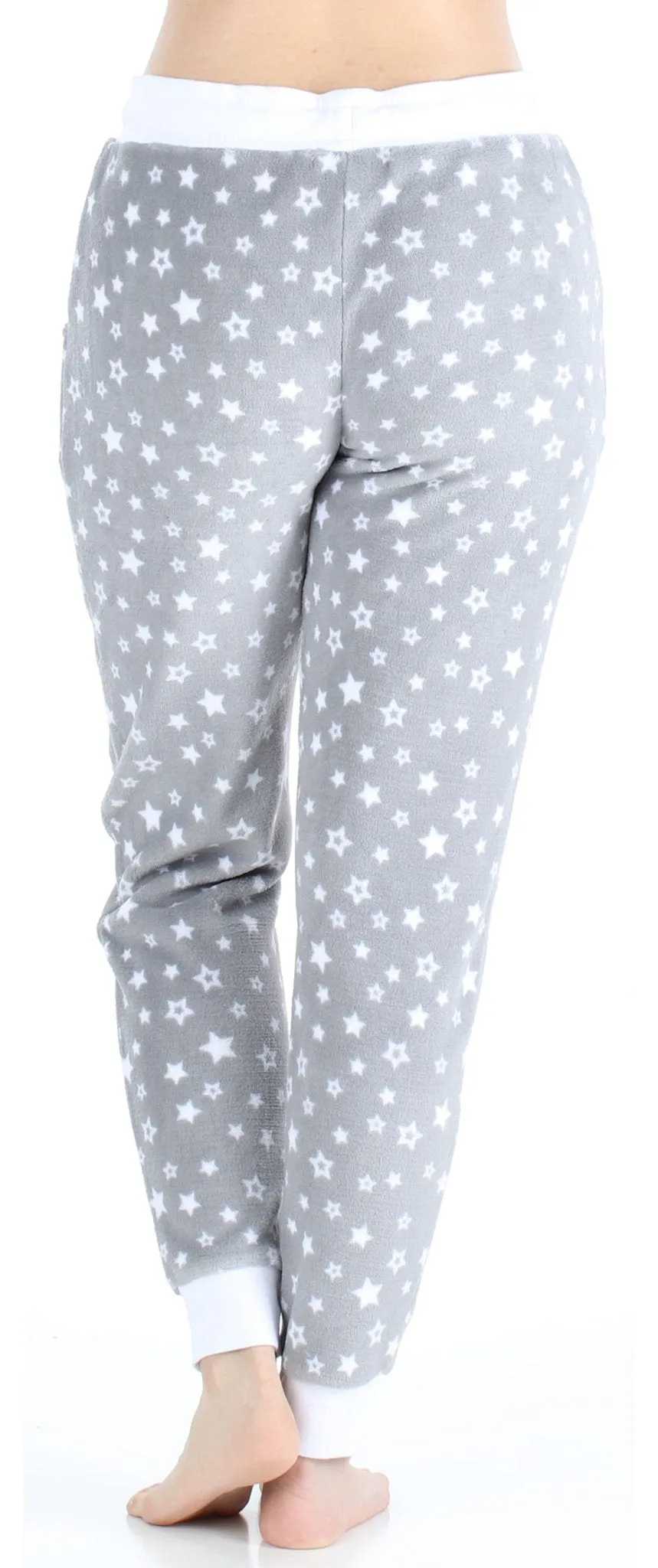 PajamaMania Women's Plush Fleece Lounge Pajama Pants with Pockets
