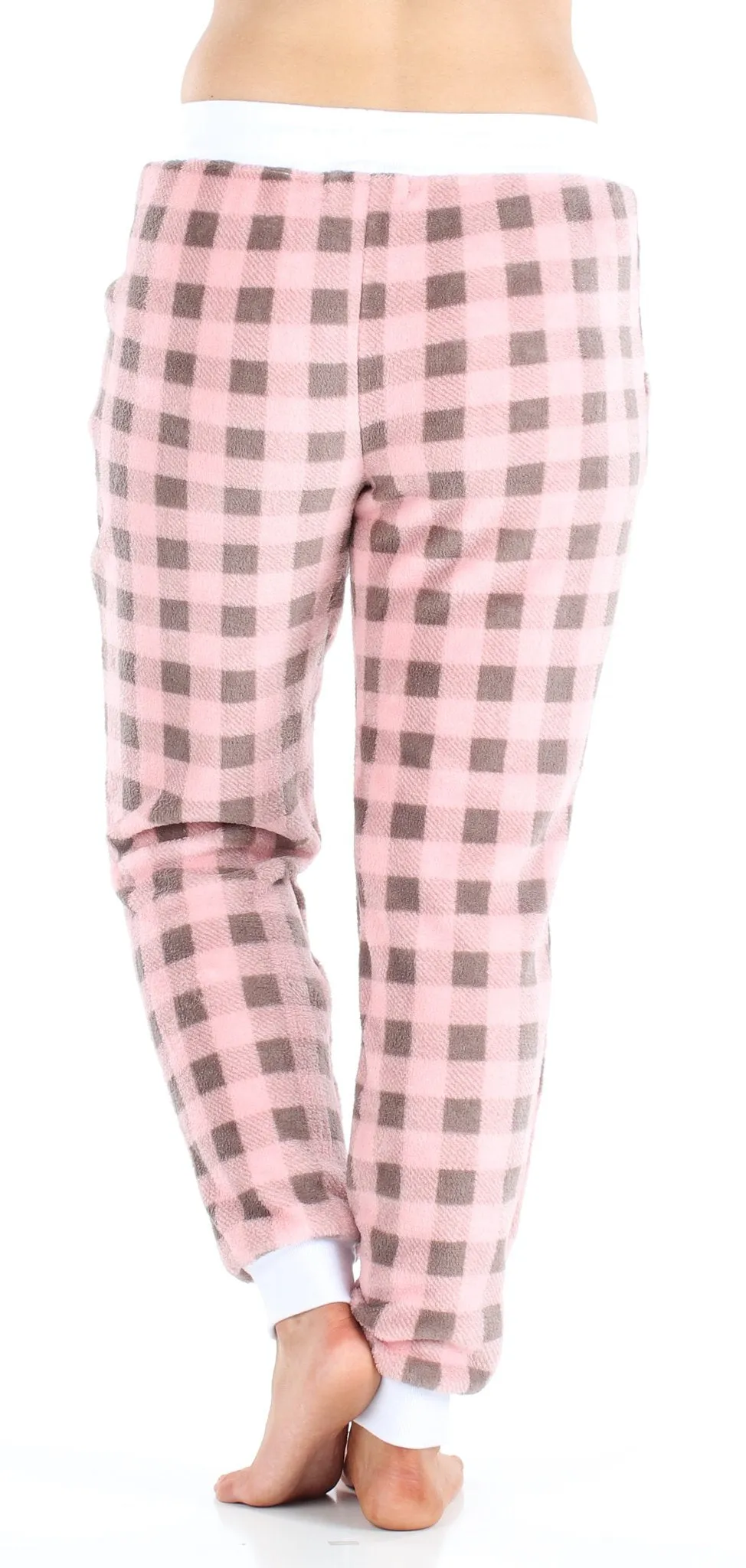 PajamaMania Women's Plush Fleece Lounge Pajama Pants with Pockets