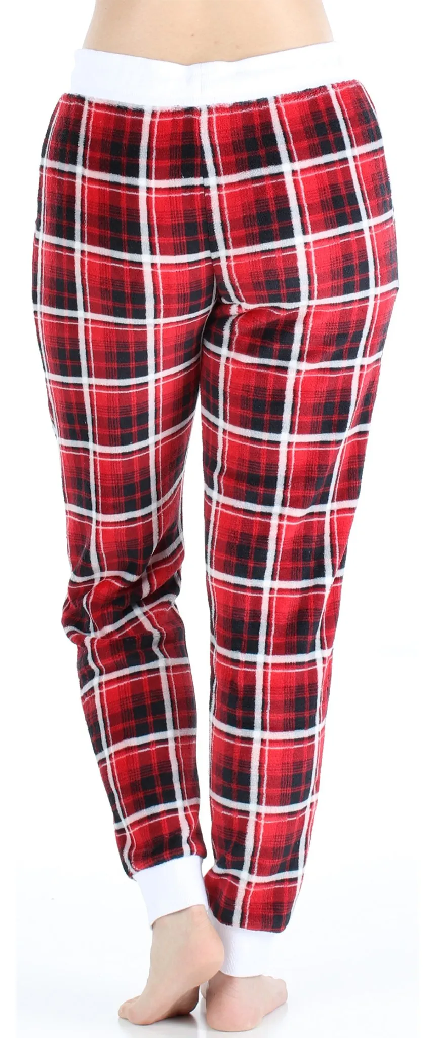 PajamaMania Women's Plush Fleece Lounge Pajama Pants with Pockets