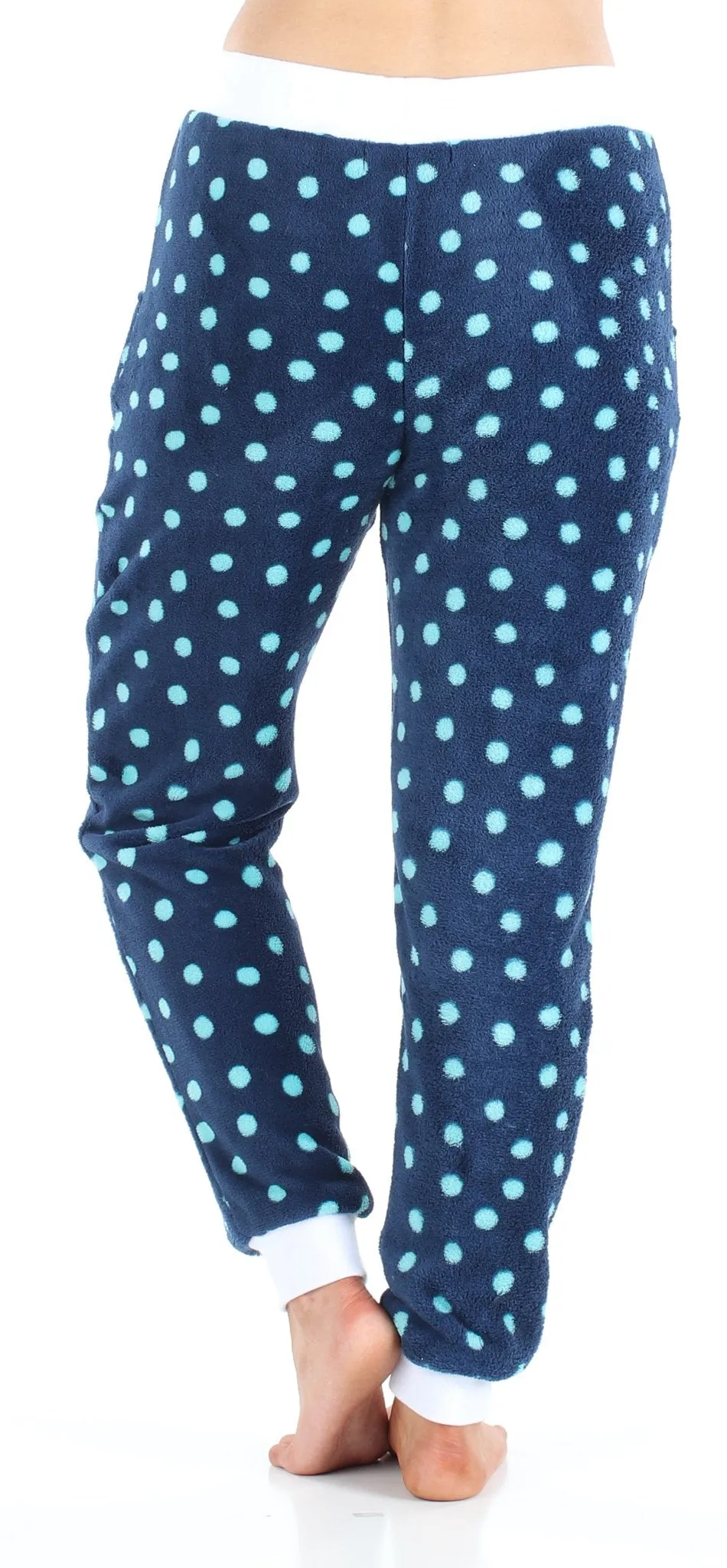 PajamaMania Women's Plush Fleece Lounge Pajama Pants with Pockets