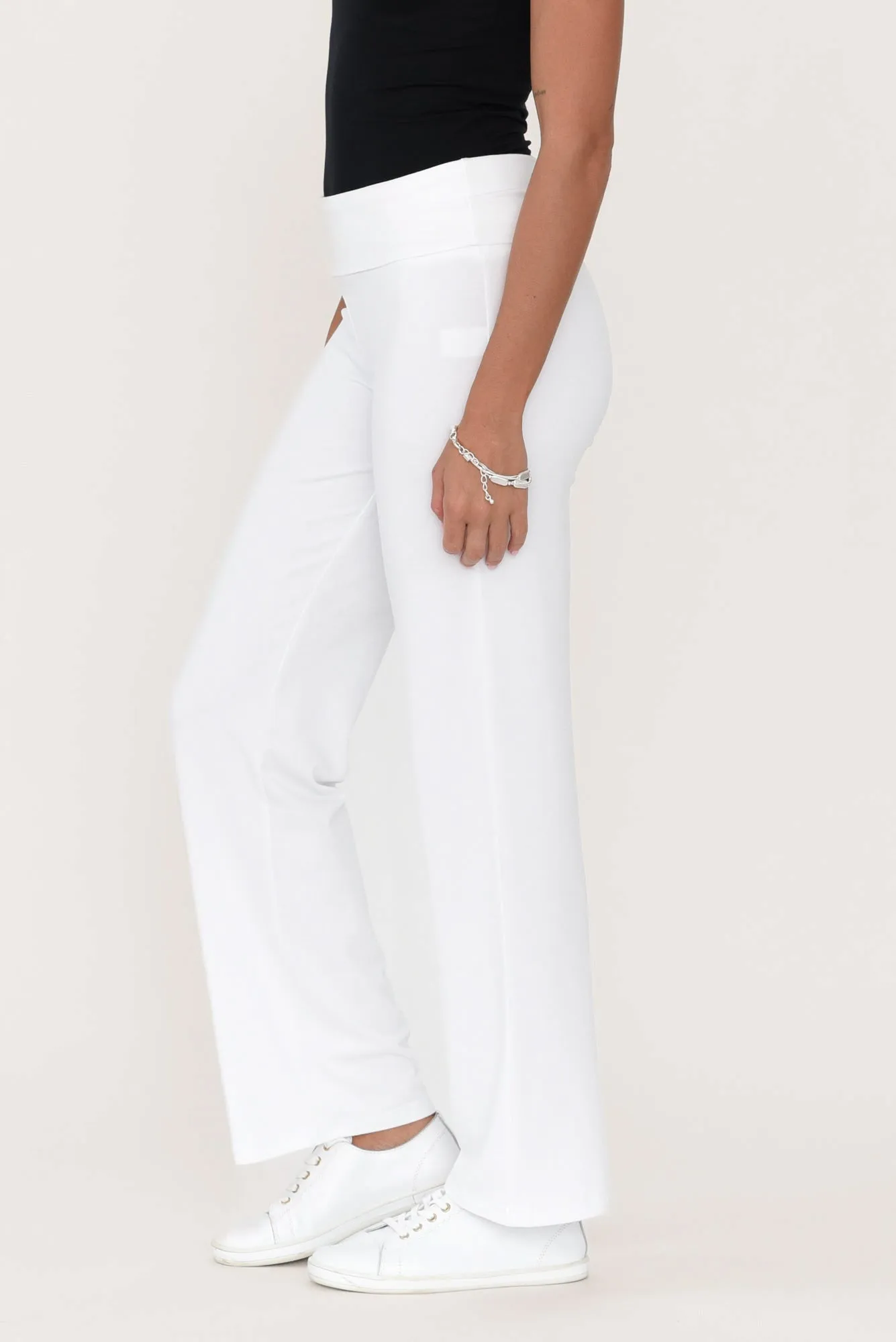 Pamela White Bamboo Pants