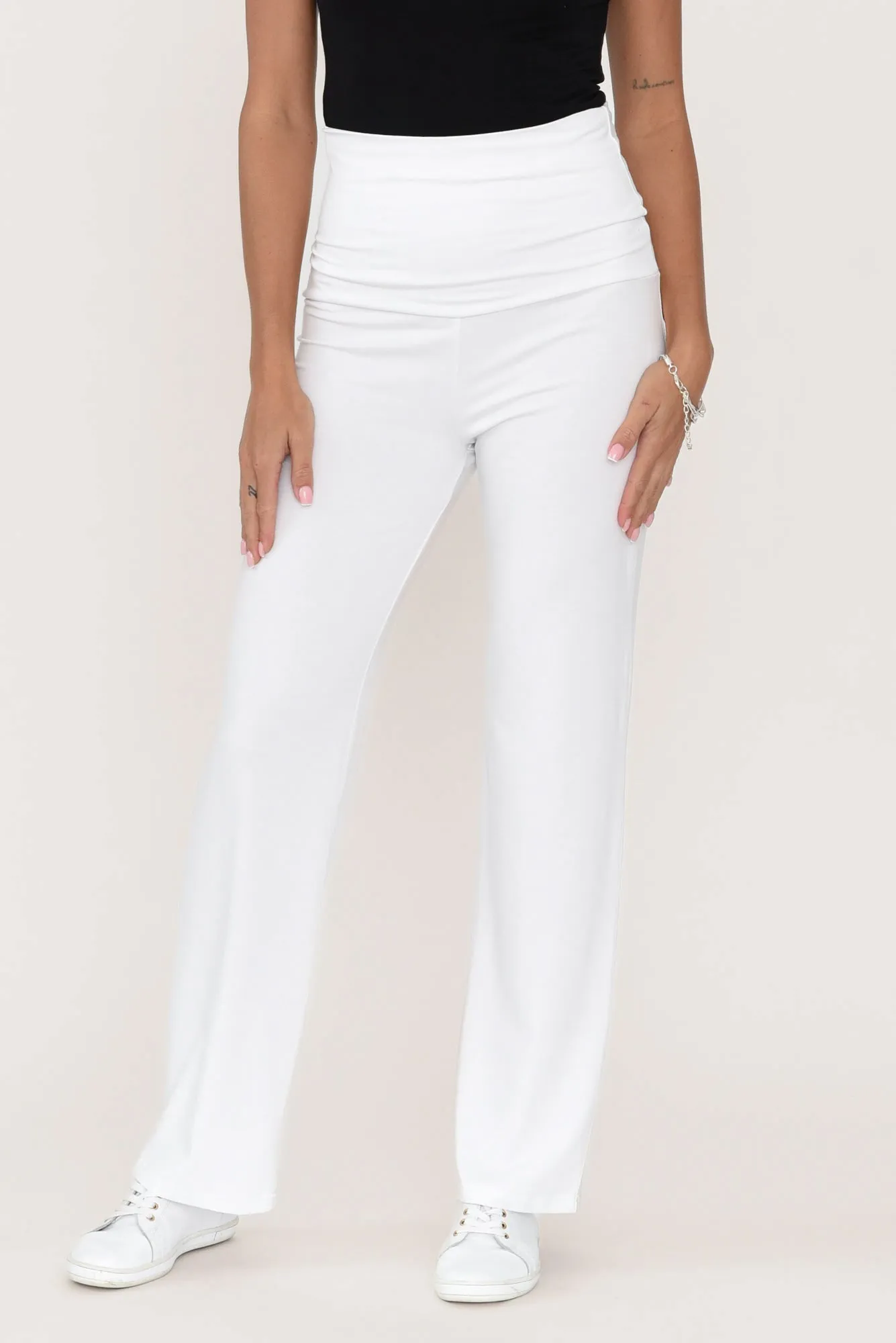 Pamela White Bamboo Pants