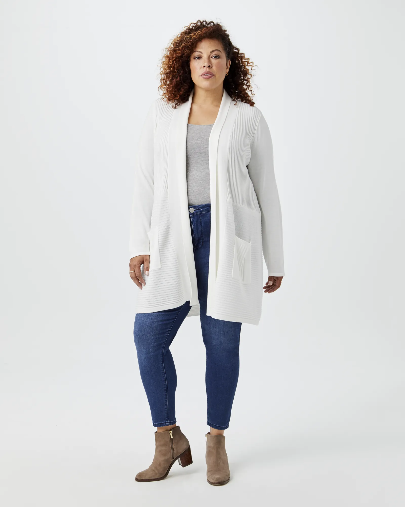 Paola Front-Pocket Cardigan | Ivory