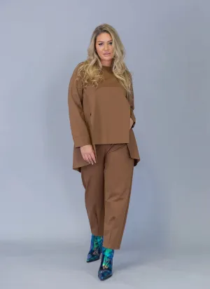Paolo Tricot Sale, WT220894  Asymmetrical  long Sleeve Top 50% Off Regular Price