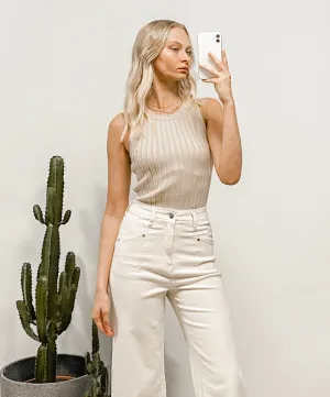 Paper Heart - Sleeveless Thea Tank - Neutral