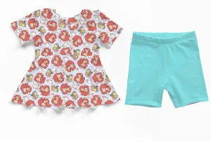 Park Fun Sea Princess - Bamboo Short Sleeve & Shorts Peplum