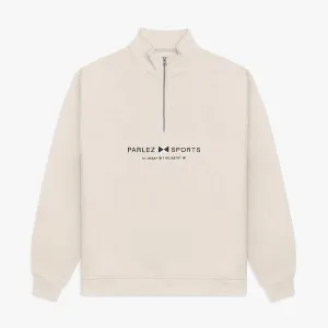 Parlez Byera 1/4 Zip Sweat - Ecru