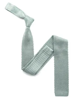 Pastel Mint Green Knitted Silk Tie