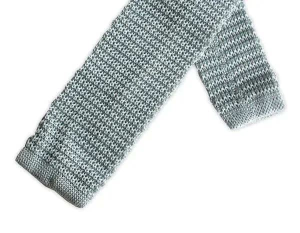 Pastel Mint Green Knitted Silk Tie