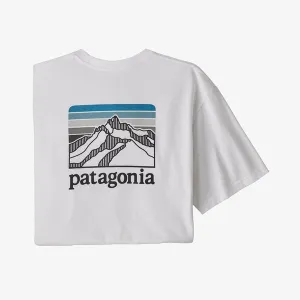 Patagonia Line Logo Ridge Pocket T-Shirt - White