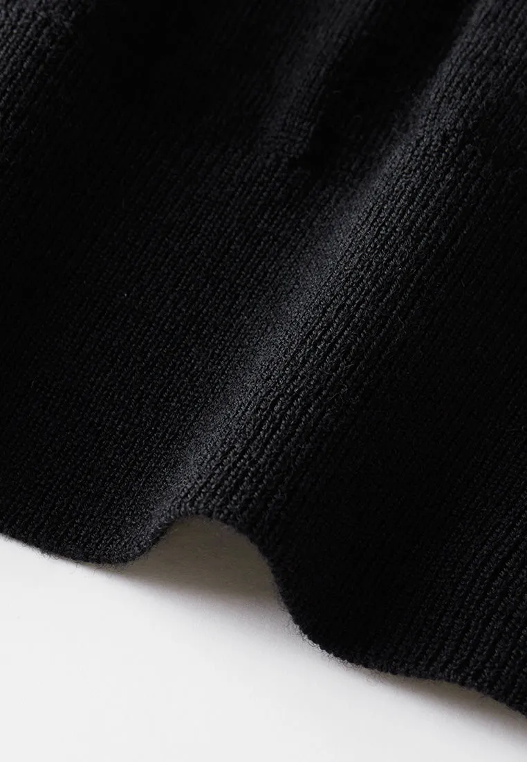 Patchwork-detail Turtle Neck Pullover