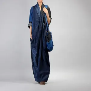 Patchwork Long Denim Pencil Dress | Nirvana