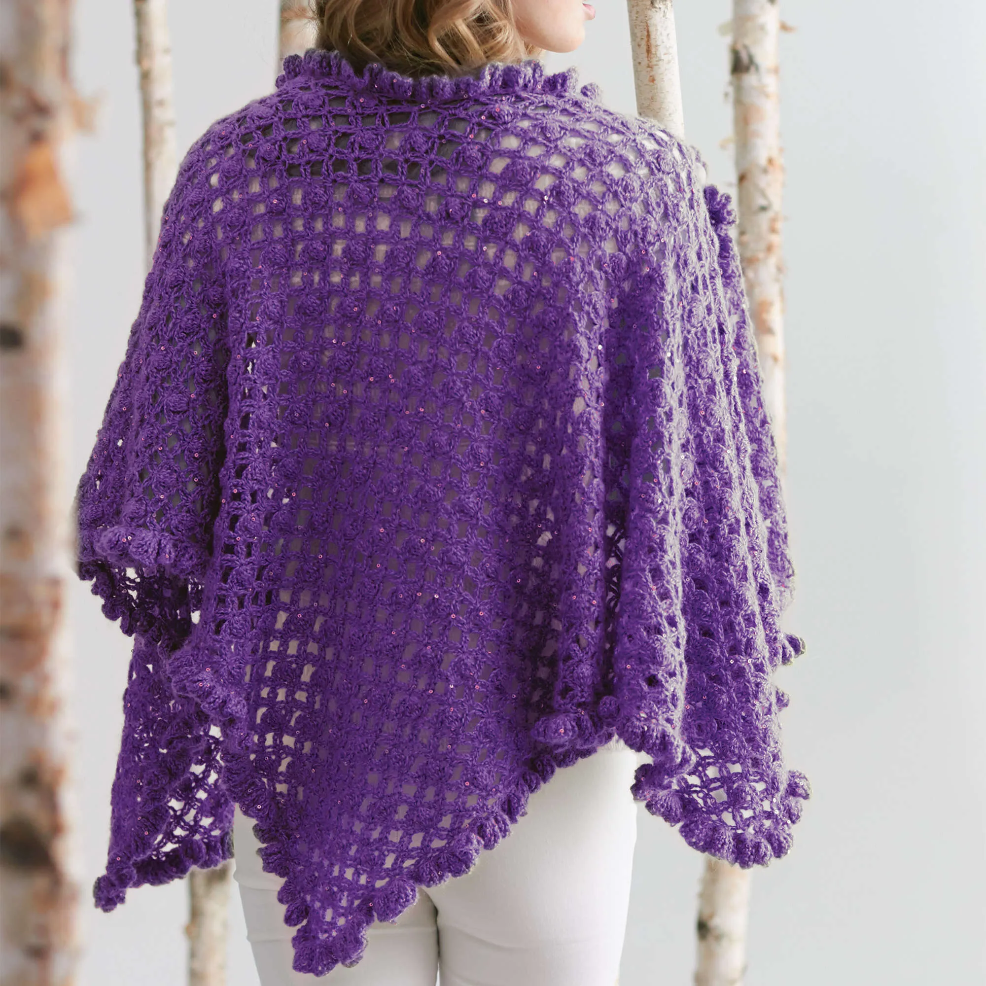 Patons Crochet Ruffle Edge Wrap