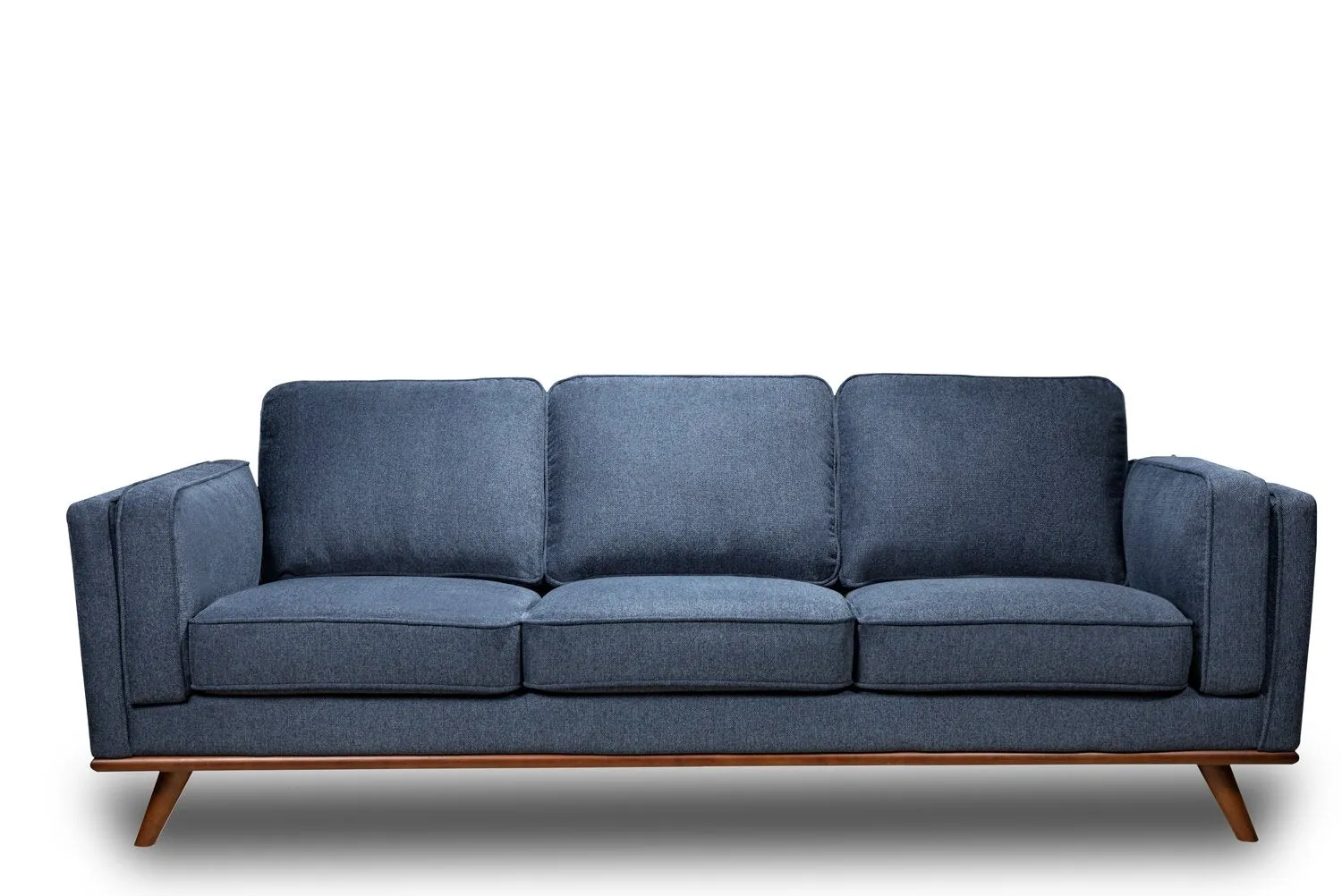 Patrice Linen-Look Sofa - Blue