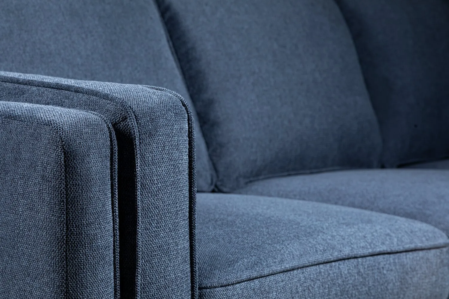 Patrice Linen-Look Sofa - Blue