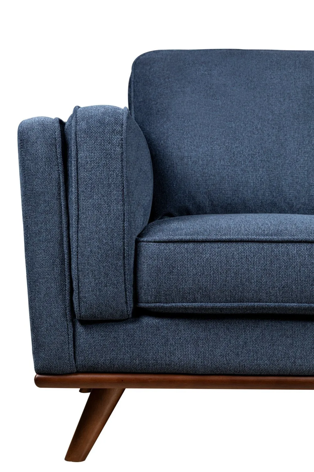 Patrice Linen-Look Sofa - Blue