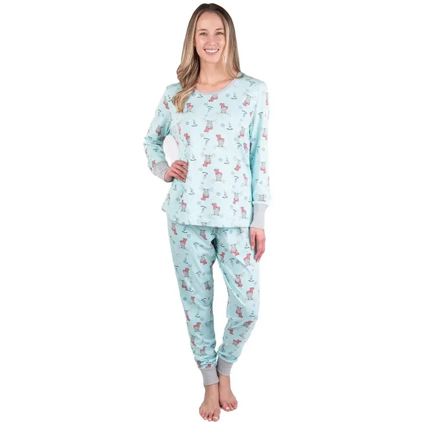 Patricia Winter Moose Two piece Pajama Set