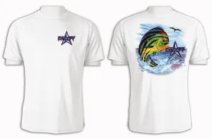 Patriotic Mahi Mahi - Short Sleeve Polyester Shirt