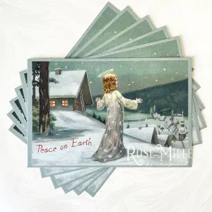 Peace on Earth Winter Angel- Layering PostCards