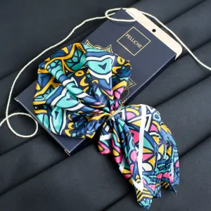 Peluche Zen Harmony Multicolor Pocket Square for Men (14X14 inches)