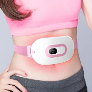 Period Menstruation Tummy Massager For Cramps Vibrate Heating Pad
