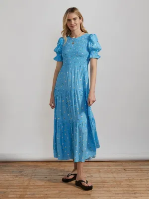 Persephone Blue Vintage Floral Dress