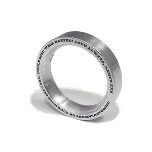 Personalised Secret Message Silver Ring