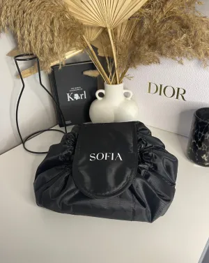 Personalised Water Resistant Travel Drawstring Makeup Bag