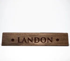 Personalized Desk Wedge with Card Holder