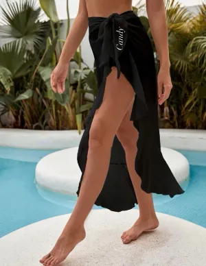 Personalized Frill Sarong- Black