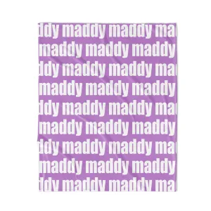 PERSONALIZED NAME BLANKET - BOLD FONT - TROPICAL LILAC