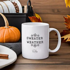 Personalized Sweater Weather Mugs