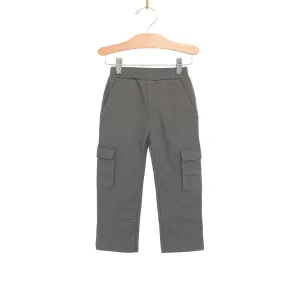 Pewter Brushed Fleece Cargo Pants