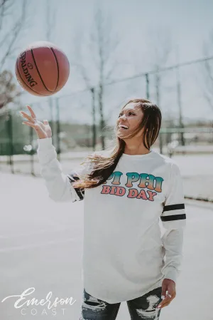 Pi Beta Phi Bid Day Stripe Long Sleeve Tee