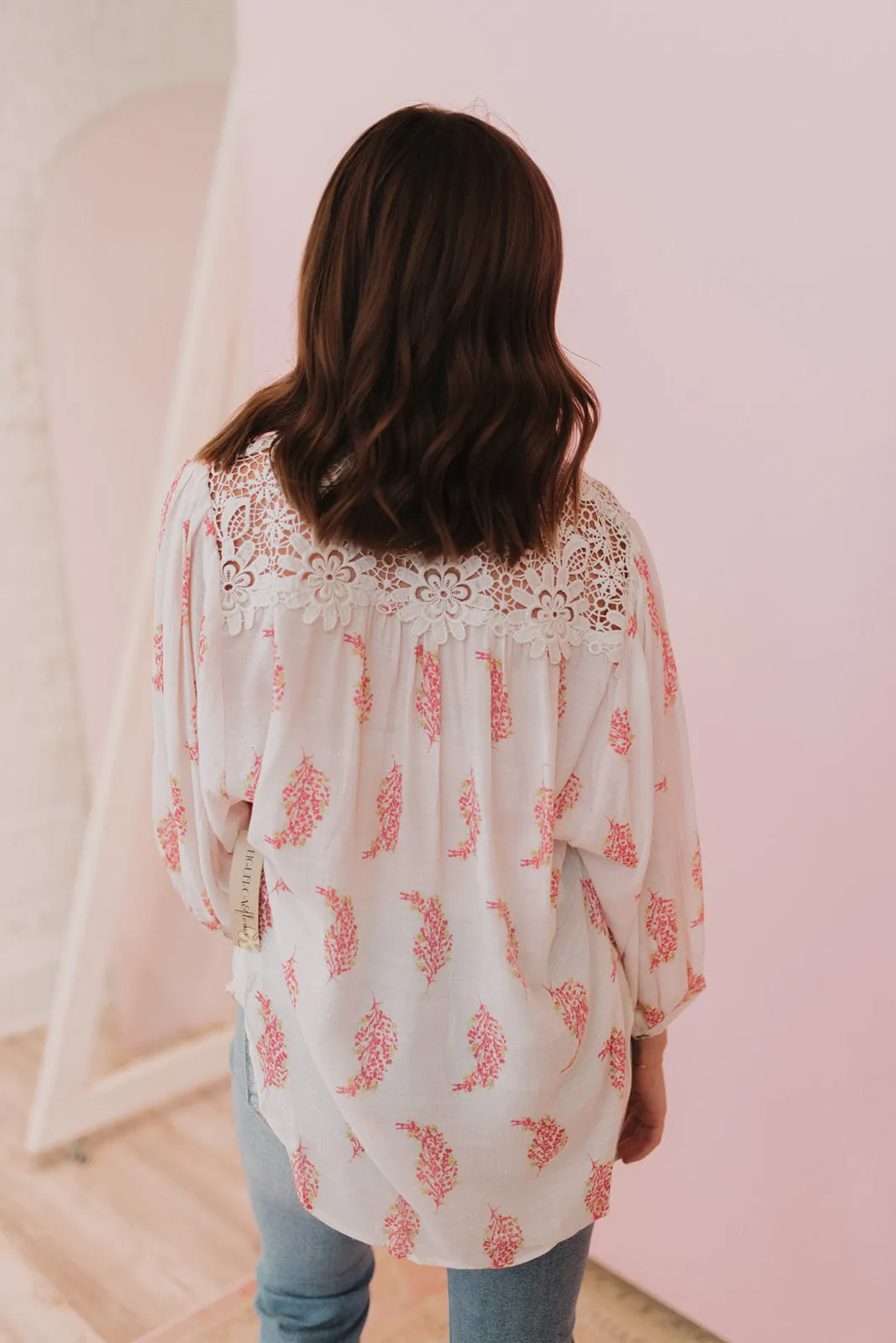 Picking Flowers Ivory Lace Detail Blouse