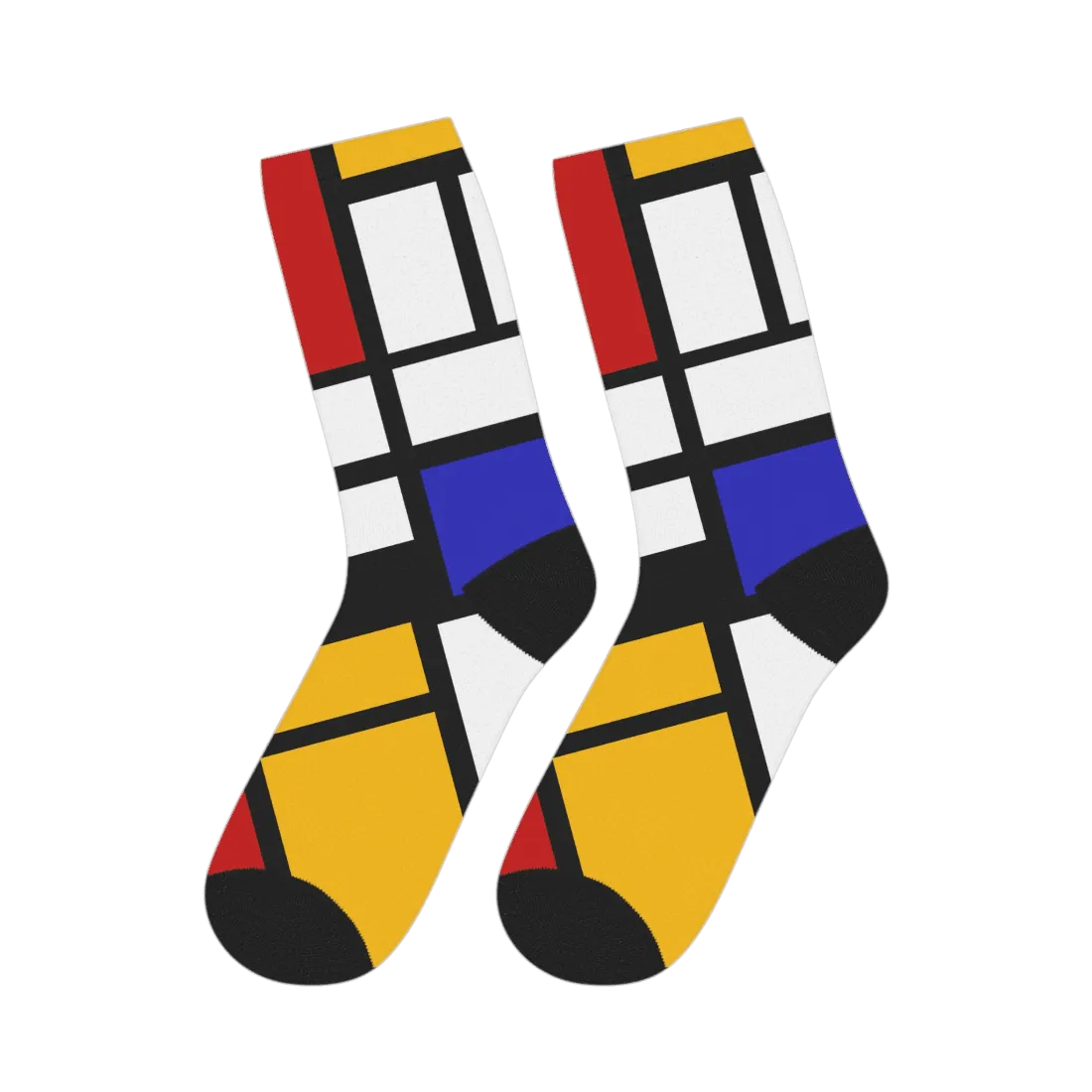 Piet Mondrian - Composition with Red, Yellow, and Blue - 1942 Artwork Socks