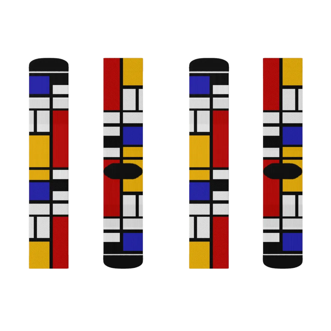 Piet Mondrian - Composition with Red, Yellow, and Blue - 1942 Artwork Socks