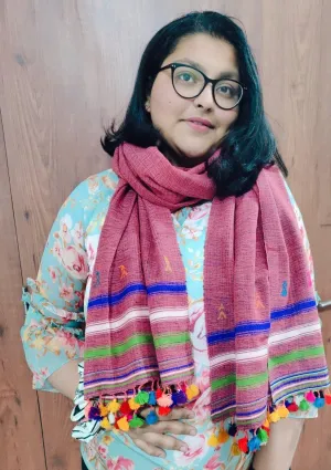PINK BHUJORI STOLE