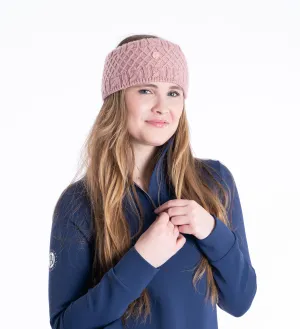 Pink Fleece Lined Knitted Headband