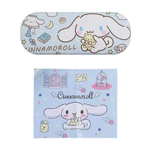 Pink Kitty Hard Shell Eyeglasses Cases Cartoon Protective Case with Glasses Cloth Storage Box Holder for Girl Teen-2