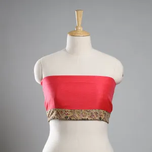 Pink - Plain Chanderi Silk Blouse Piece 08