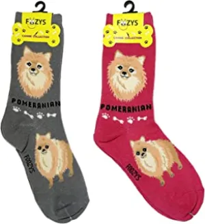 Pink Pomeranian Socks
