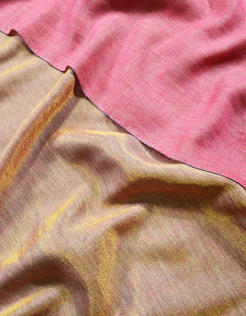 pink Zari Reversible Pashmina Shawl 8008