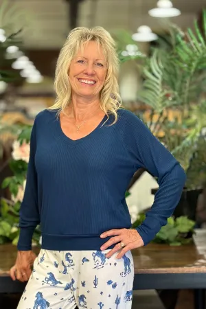 PJ Salvage Textured Essentials Long Sleeve Top