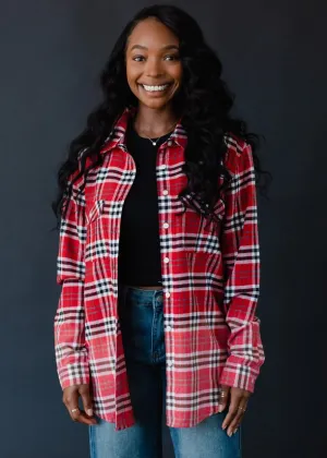 Plaid Flannel | Red, White & Black