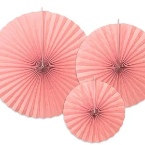 Plain Paper Fan Rosette Pack - Blush Pink