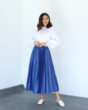 PLEAT LAD FAS SKIRT BLUE 4203-03 HE